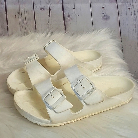 Birkenstock Arizona White Eva Foam Strappy Sandals Youth Size 33 US Size 2-2.5 - Picture 8 of 17